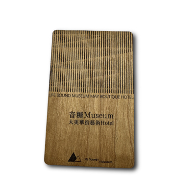 kaufen Schwarze Walnuss Kirsche Basisholz RFID Hotel Schlüsselkarten 125Khz Vollfarbdruck online manufacture