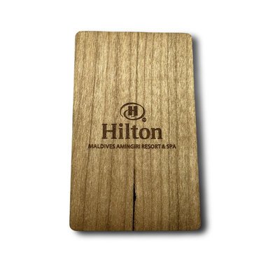 kaufen MIFARE Classic 1K RFID Holzkarte Hilton Hotel Schlüsselkarte 13,56MHz online manufacture