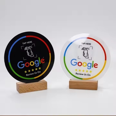 kaufen 13.56mhz NFC Google Review Plate benutzerdefinierter Code Anzeige NFC Social Media Plate online manufacture
