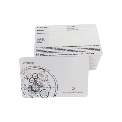 kaufen Schmuckuhren Garantie-Karte PVC-Kunststoff Qualität Nachverkaufservice-Karte Garantie-Karte Holographische Anti-Fälschung online manufacture