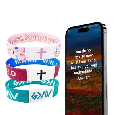 NFC Christian Daily Bible Verse Armband Temperaturbeständig -30°C bis 60°C Haltbarkeit