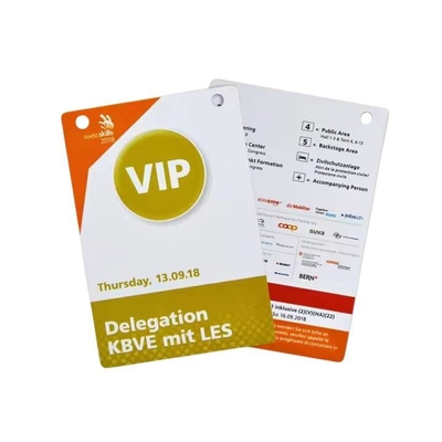 Punch Hole RFID Veranstaltung Badges Smart RFID Chip VIP Pass ID-Karte mit Lanyard