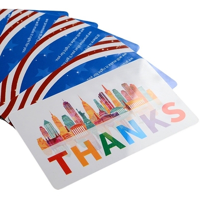Nachverkaufsservice-Karte 4 Farben CYMK Offsetdruck Matte Glanz Frosted Custom Logo Geschenkkarte